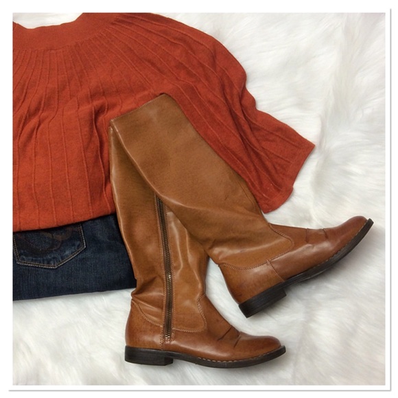 cognac colored riding boots
